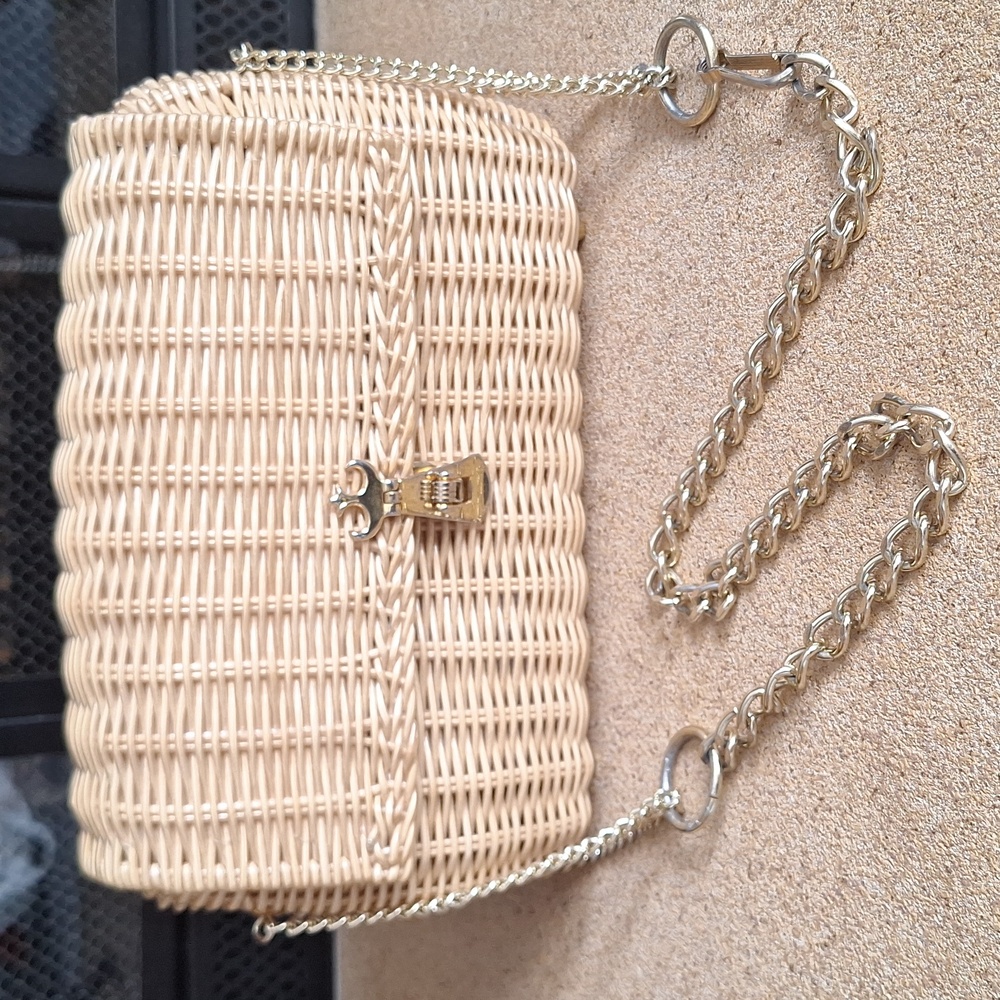 Lewis Woven Shoulder Bag with Turn Lock BB and B Travel Goods